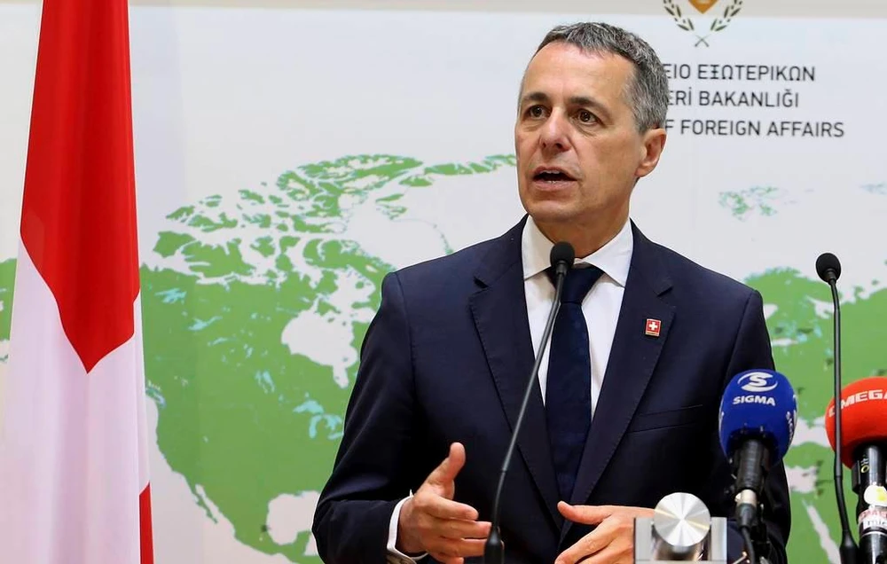 Tổng thống Thụy Sĩ Ignazio Cassis. Ảnh: AP