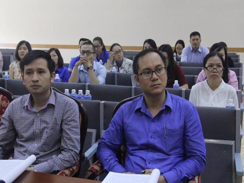 Đại biểu tham dự hội thảo "Thanh niên với phong trào khởi nghiệp" tại trụ sở Sở Tư pháp TP.HCM. Ảnh: K.P