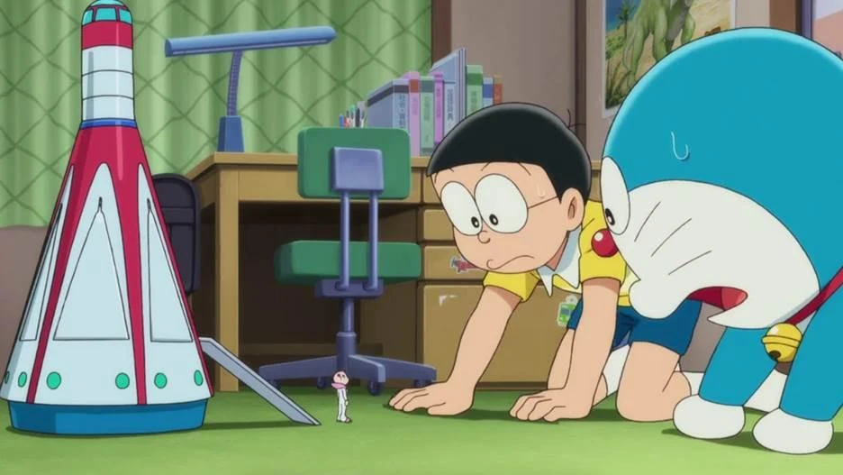 Phim điện ảnh Doraemon: Nobita và cuộc chiến vũ trụ tí hon 2021 với nhiều tình tiết lôi cốn. Ảnh: CJ