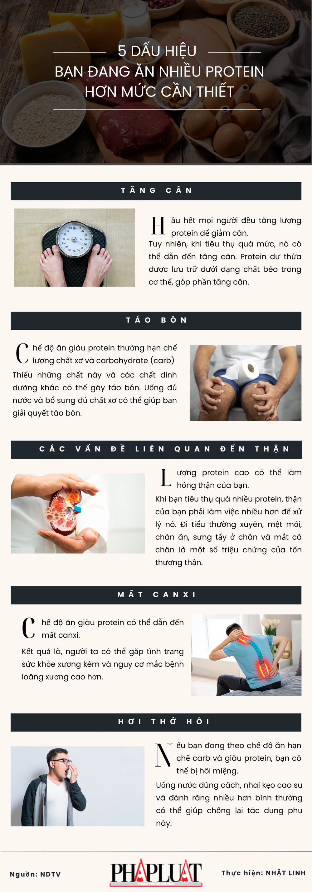 5 dấu hiệu bạn đang ăn nhiều protein hơn mức cần thiết