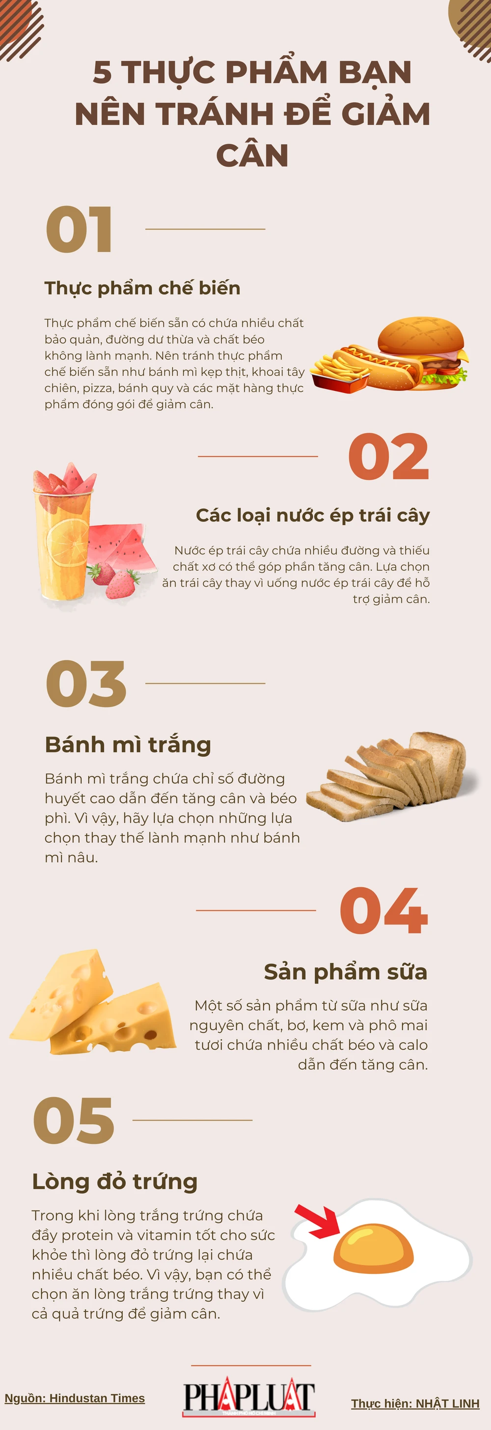 5 thực phẩm bạn nên tránh để giảm cân