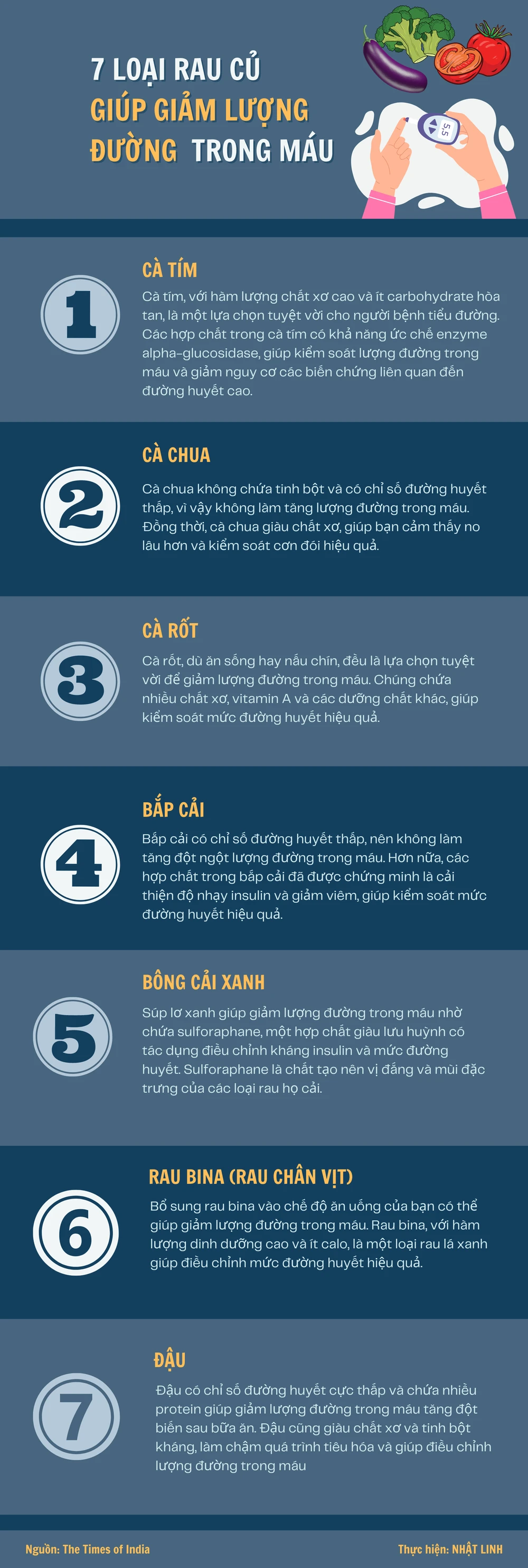 7 loại rau củ giúp giảm lượng đường trong máu