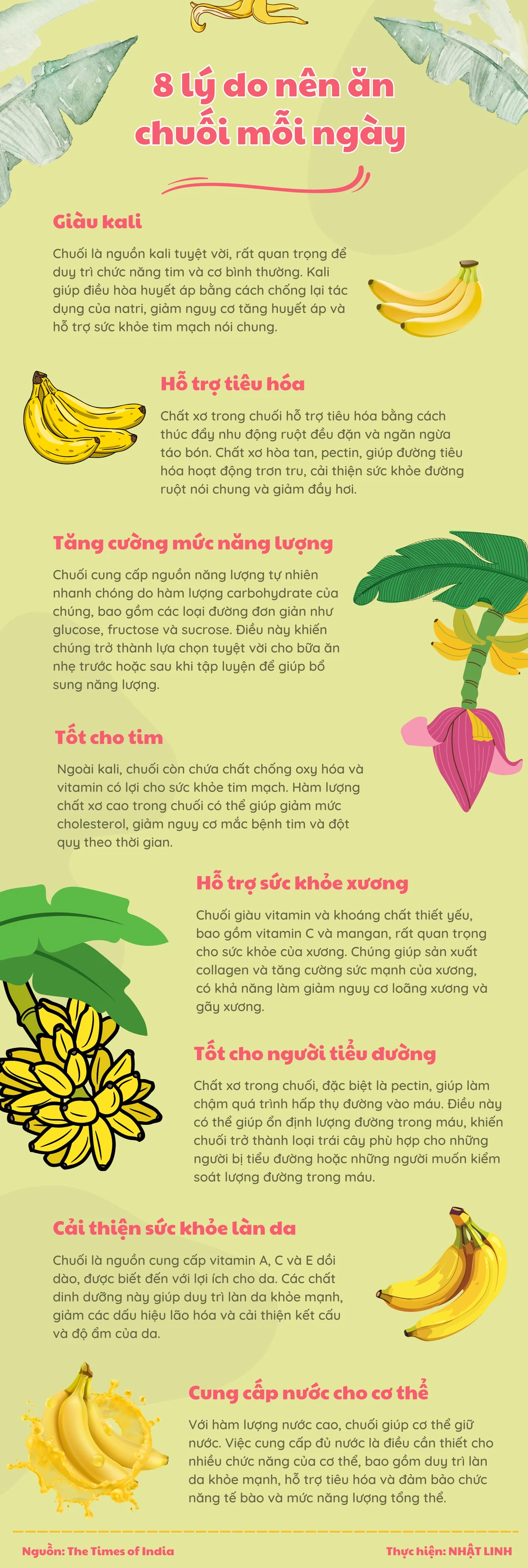8 lý do nên ăn chuối mỗi ngày