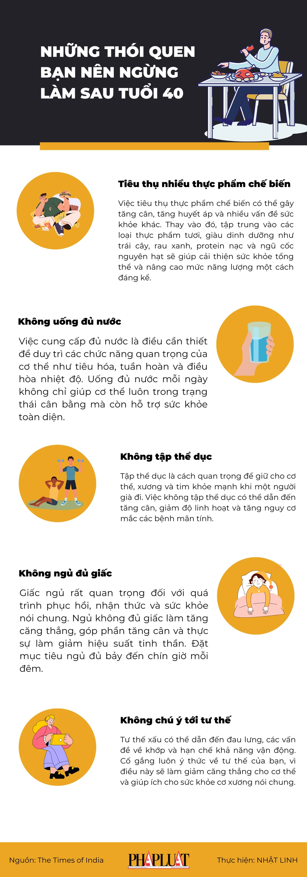 Những thói quen bạn nên ngừng làm sau tuổi 40