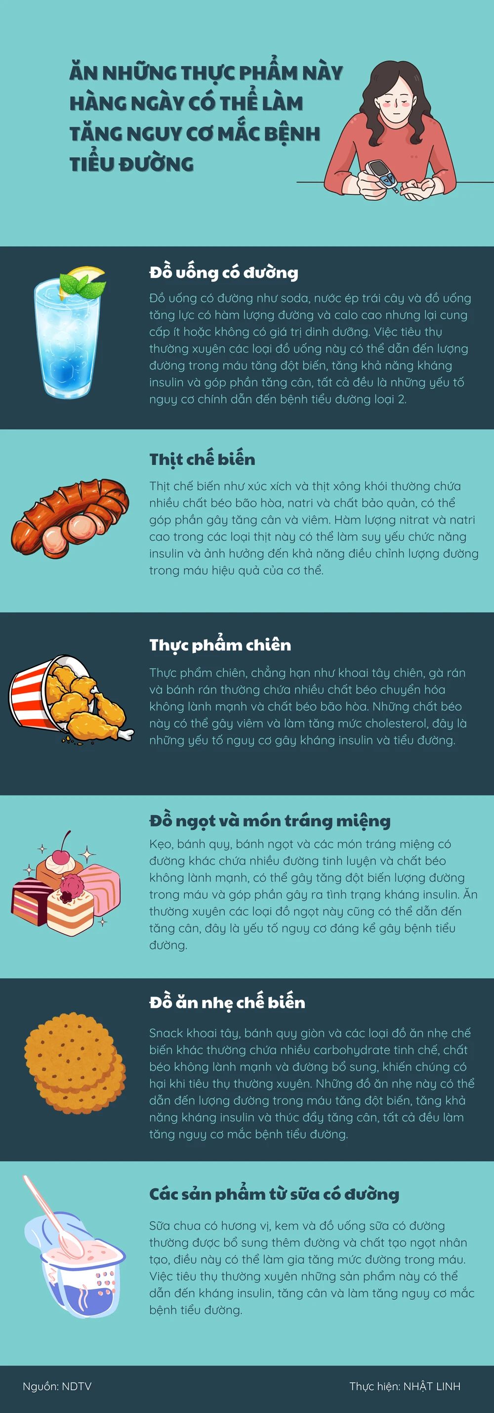 Ăn những thực phẩm này hàng ngày có thể làm tăng nguy cơ mắc bệnh tiểu đường