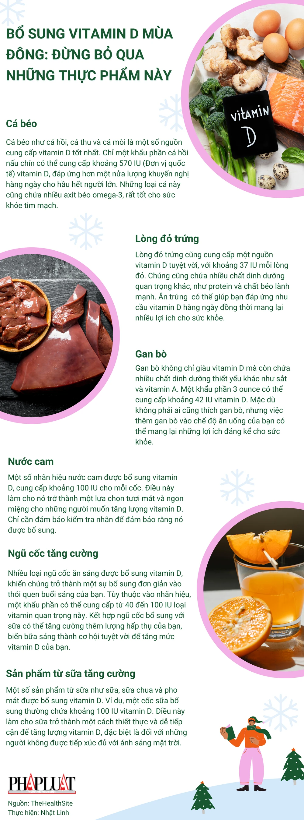 Bổ sung vitamin D mùa đông: Đừng bỏ qua những thực phẩm này