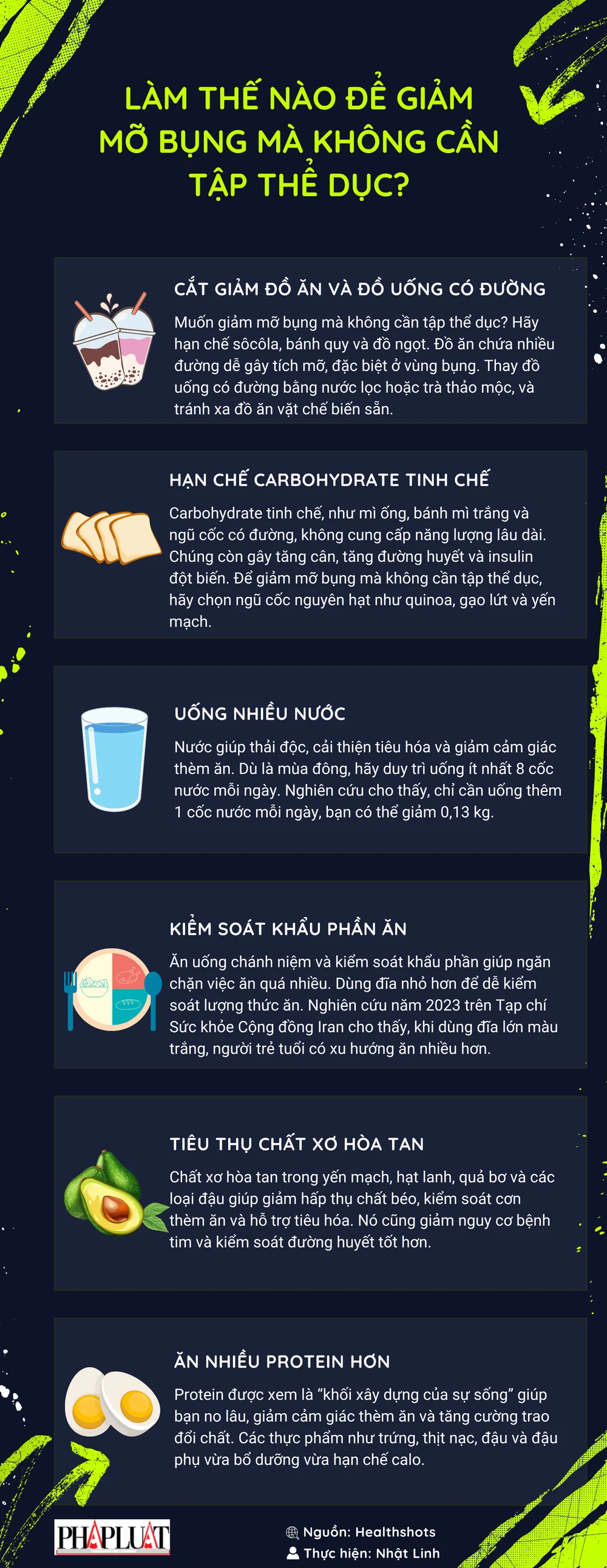 Làm thế nào để giảm mỡ bụng mà không cần tập thể dục?