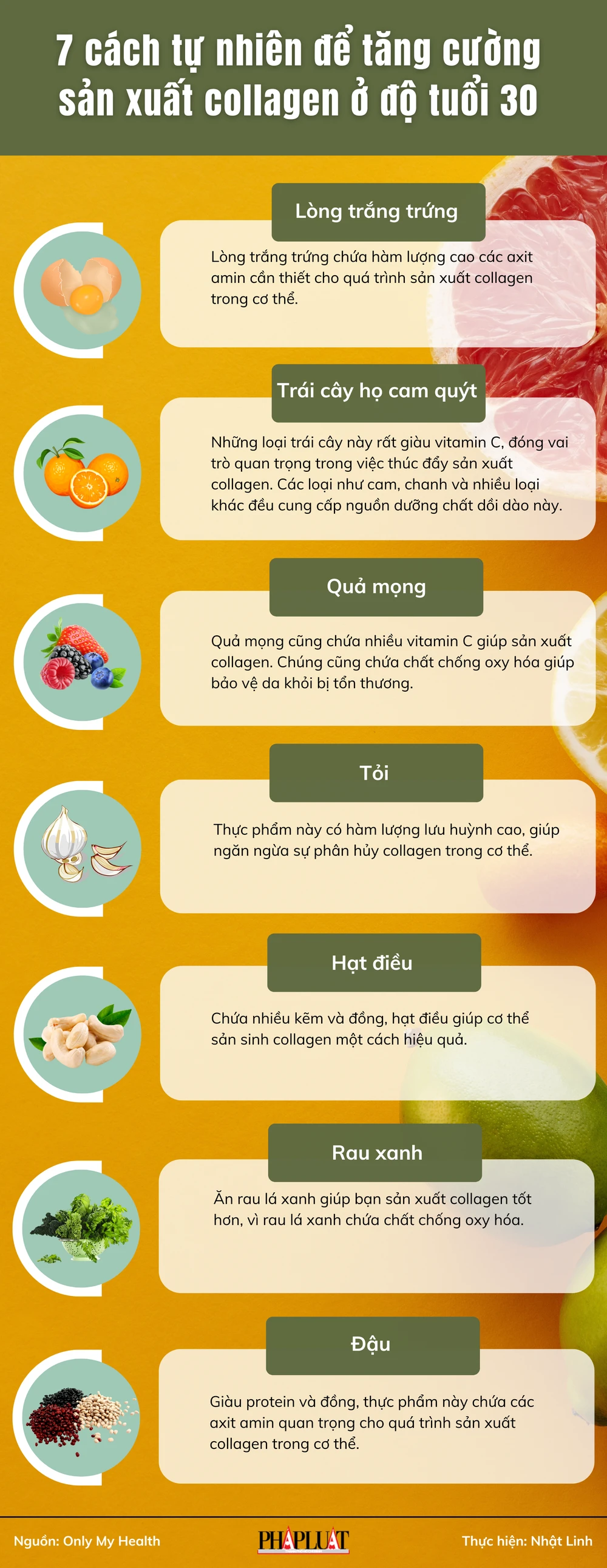 7 cách tự nhiên để tăng cường sản xuất collagen ở độ tuổi 30