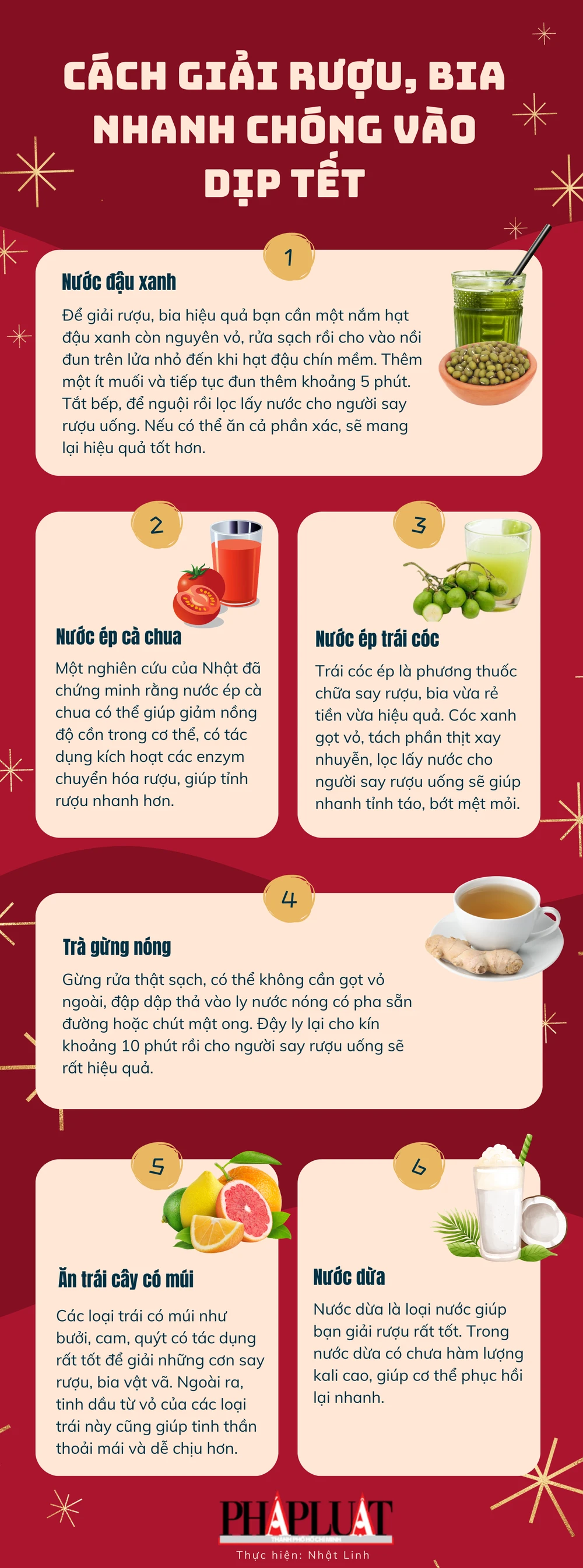 Cách giải rượu, bia nhanh chóng vào dịp Tết