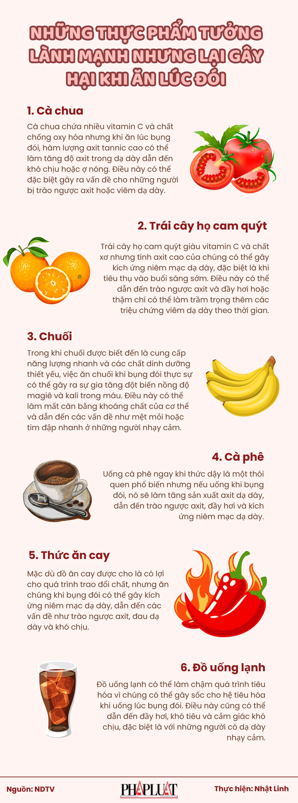 Những thực phẩm tưởng lành mạnh nhưng lại gây hại khi ăn lúc đói