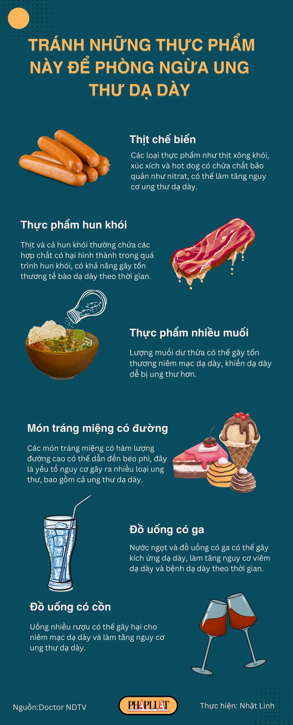 Tránh những thực phẩm này để phòng ngừa ung thư dạ dày