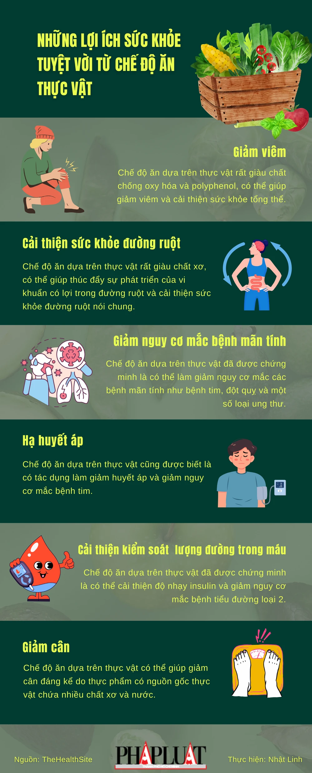 Những lợi ích sức khỏe tuyệt vời từ chế độ ăn thực vật