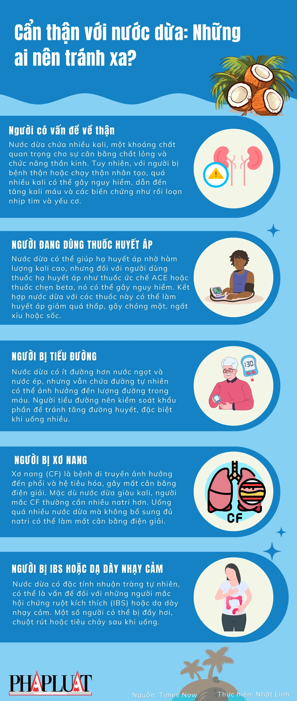 Cẩn thận với nước dừa: Những ai nên tránh xa?