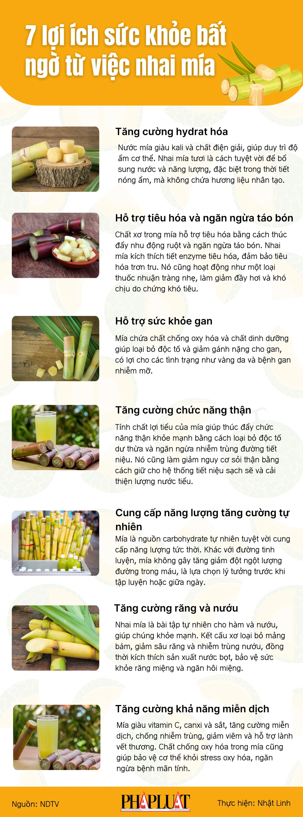 7 lợi ích sức khỏe bất ngờ từ việc nhai mía