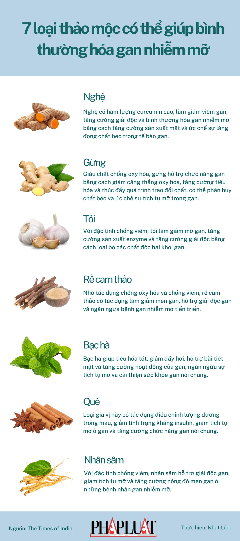 7 loại thảo mộc có thể giúp bình thường hóa gan nhiễm mỡ