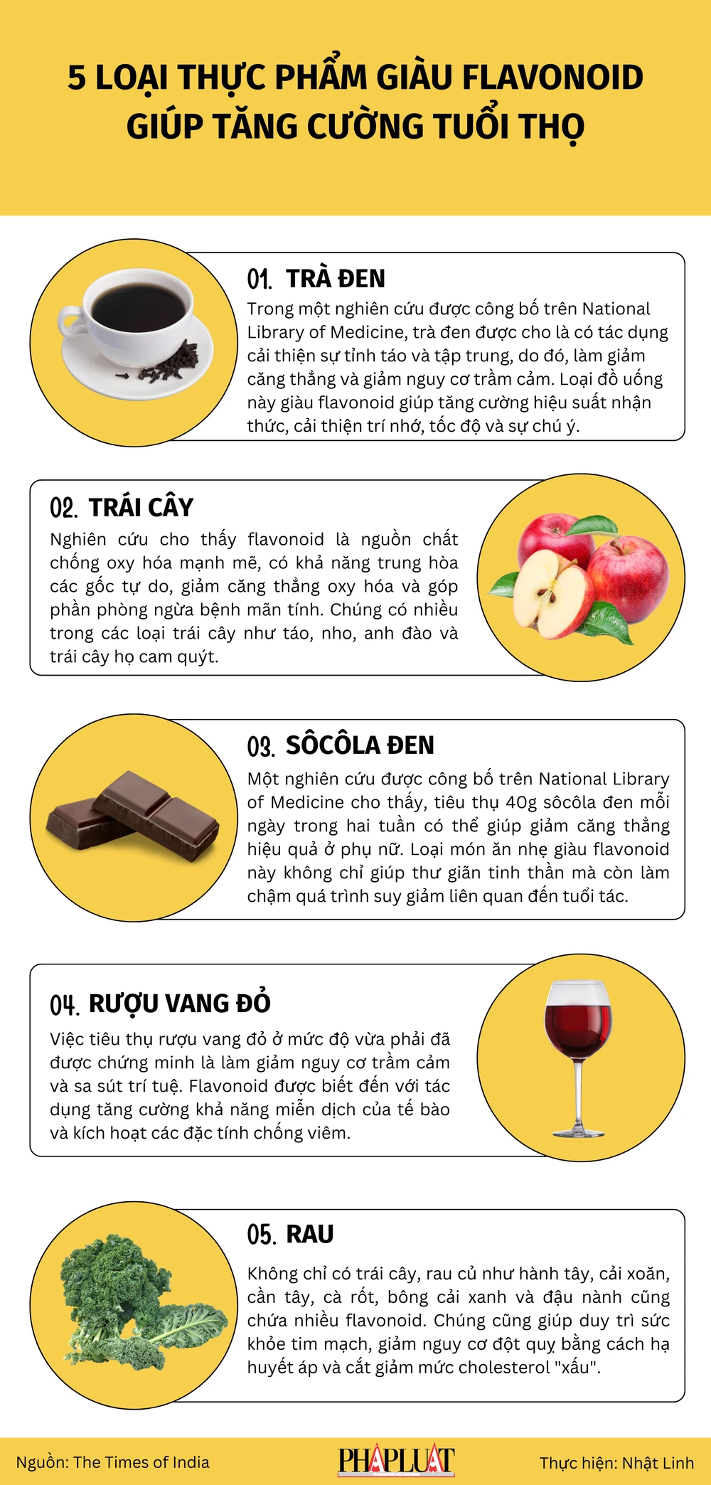 5 loại thực phẩm giàu flavonoid giúp tăng cường tuổi thọ