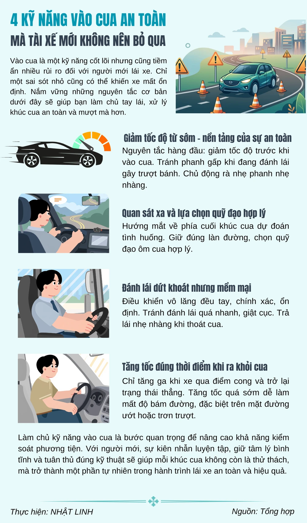 4 kỹ năng vào cua an toàn mà tài xế mới không nên bỏ qua