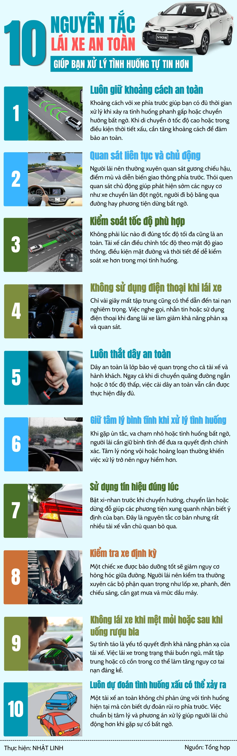 10 nguyên tắc lái xe an toàn giúp bạn xử lý tình huống tự tin hơn