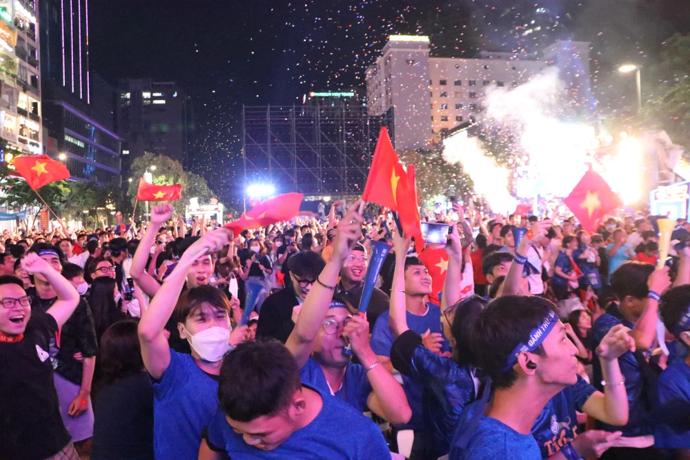 Như vậy với chiến thắng này thì U23 Việt Nam sẽ tiến vào chung kết đối đầu với U23 Thái Lan. Ảnh: TÂM THƠ