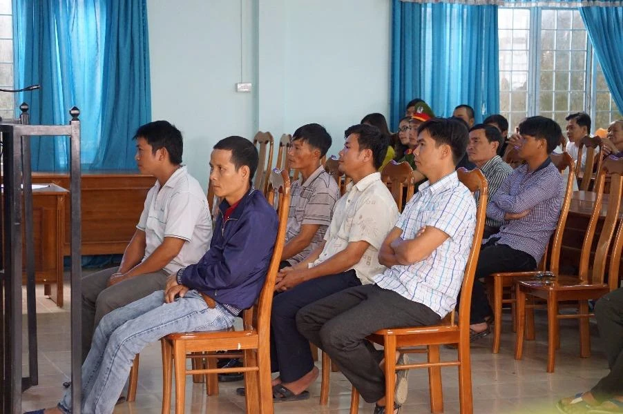 Các bị cáo khai thác dưới 5m3 thì chỉ có thể xử phạt hành chính. Ảnh: NGÂN NGA 