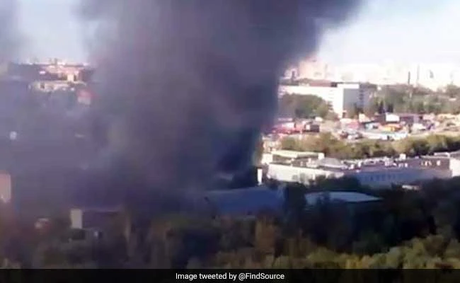 cháy nhà máy in Nga