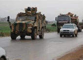 35 xe quân sự Thổ Nhĩ Kỳ vượt biên tiến vào Idlib - Syria