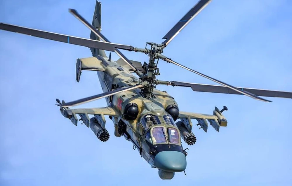 Trực thăng tấn công Ka-52 của Nga. Ảnh: The EurAsian Times Trực thăng tấn công Ka-52 của Nga. Ảnh: The EurAsian Times