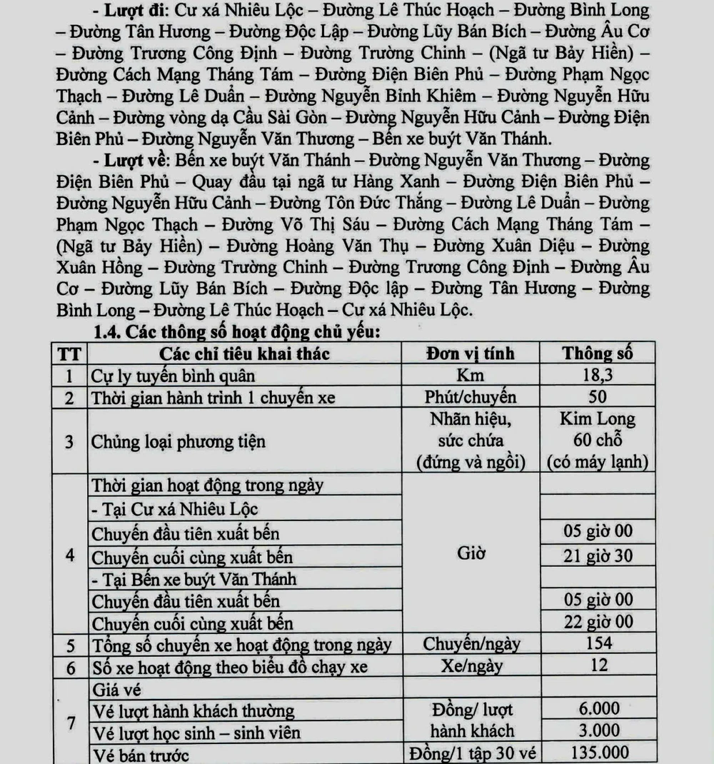 tuyến xe buýt