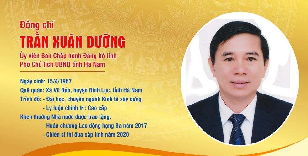 Ông Trần Xuân Dưỡng, Phó Chủ tịch Ủy ban nhân dân tỉnh Hà Nam do đã có những vi phạm, khuyết điểm trong công tác. Ảnh: Ông Trần Xuân Dưỡng, Phó Chủ tịch Ủy ban nhân dân tỉnh Hà Nam do đã có những vi phạm, khuyết điểm trong công tác. Ảnh: