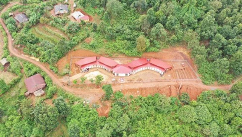 Một trong những ngôi trường do Vietlott và người trúng thưởng chung tay xây dựng.