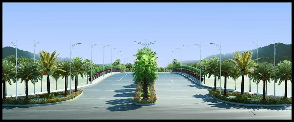 Cầu bê tông cốt thép dẫn vào Dự án Môi trường Xanh Long An đã được đầu tư, xây dựng xong.