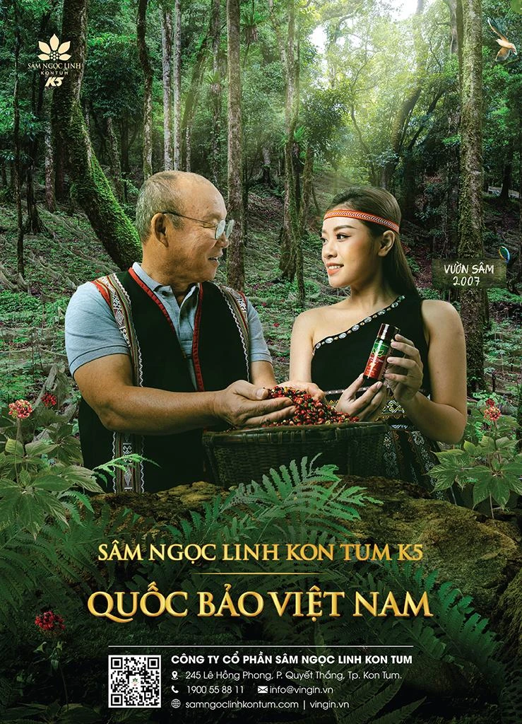 HLV Park Hang-seo, đại sứ thương hiệu của Sâm Ngọc Linh.