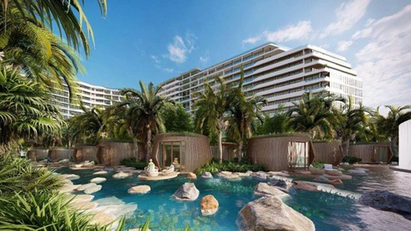 Các bungalow được thiết kế gần gũi với thiên nhiên tại Goco Spa Hồ Tràm