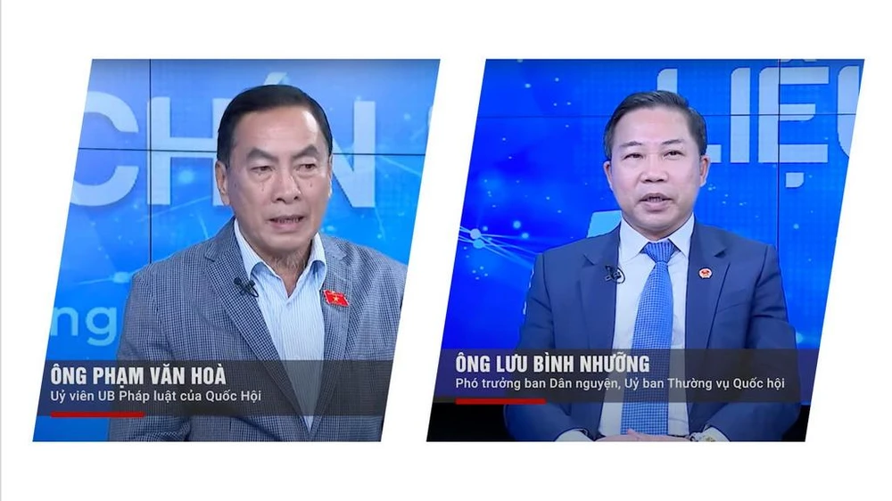 Ông Lưu Bình Nhưỡng và ông Phạm Văn Hòa ủng hộ quan điểm đưa TLTHM vào quản lý dưới luật