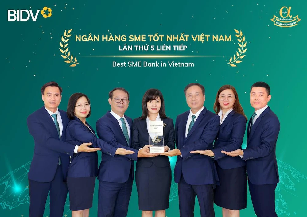 BIDV được vinh danh ngân hàng SME tốt nhất Việt Nam lần thứ 5 liên tiếp.