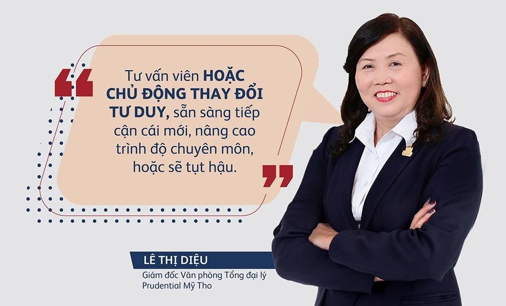 Chị Lê Thị Diệu, GĐ VP Tổng đại lý Prudential Mỹ Tho Chị Lê Thị Diệu, GĐ VP Tổng đại lý Prudential Mỹ Tho