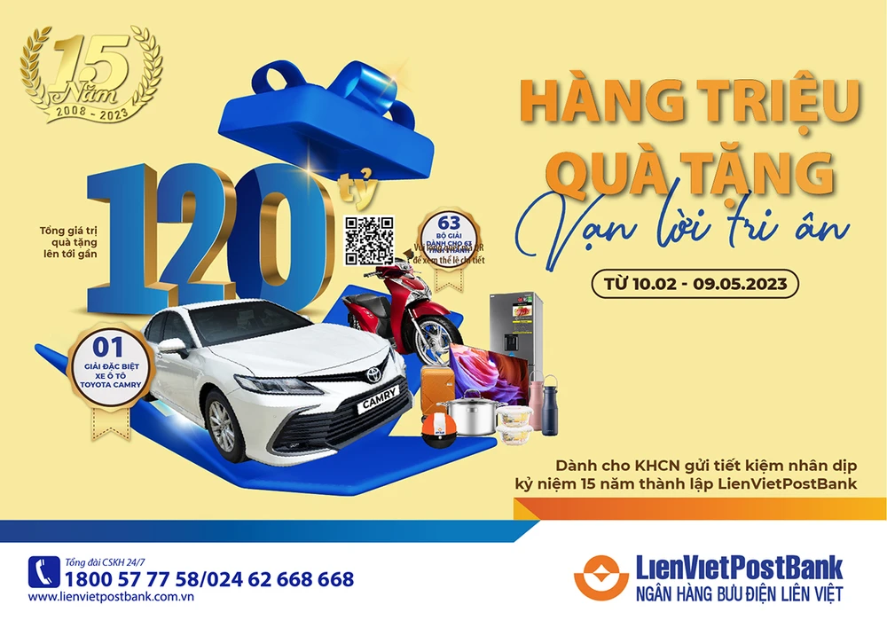 Poster chương trình khuyến mãi của LienVietPostBank