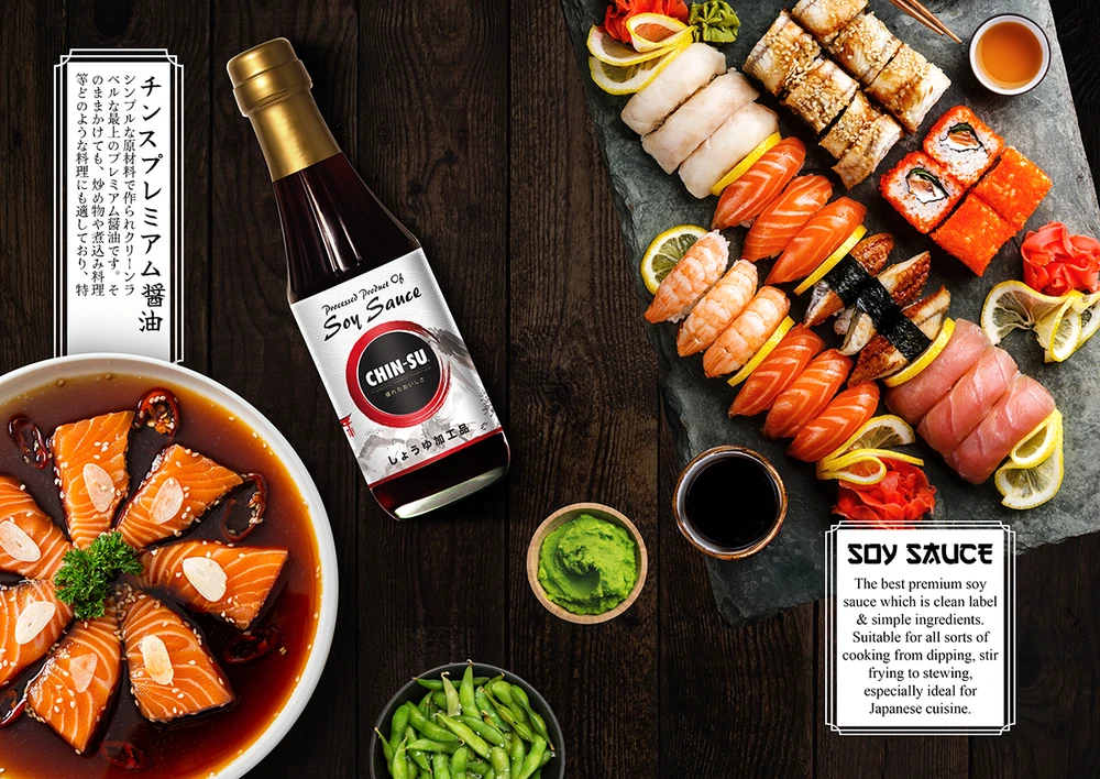 Nước tương Chin-su lên men tự nhiên chuẩn Nhật.