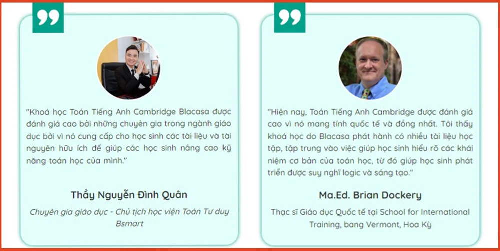 Khoá học Toán Tiếng Anh Cambridge của Blacasa bao gồm nhiều cấp độ, từ trình độ tiểu học cho đến lớp 5.