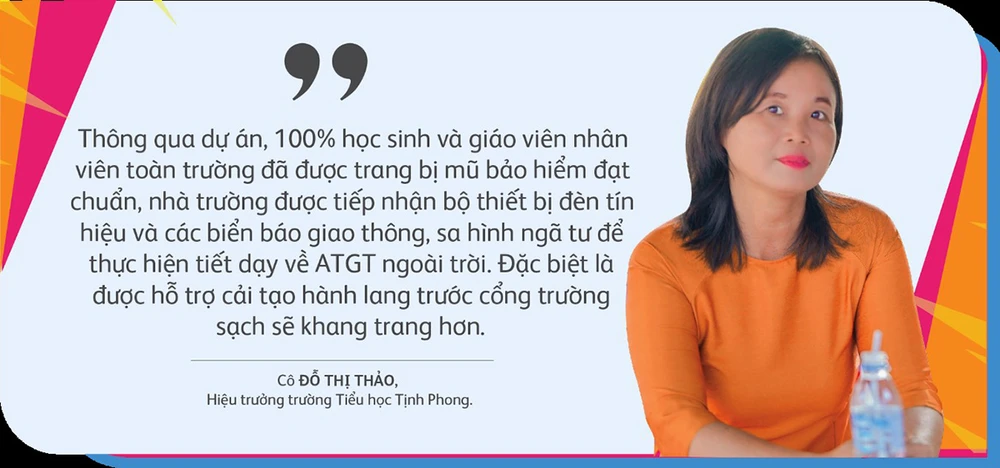 Cô Đỗ Thị Thảo, Hiệu trưởng Trường Tiểu học Tịnh Phong.