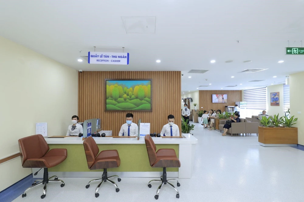 Một góc khu khám bệnh ở BVĐK Tâm Anh TP.HCM.