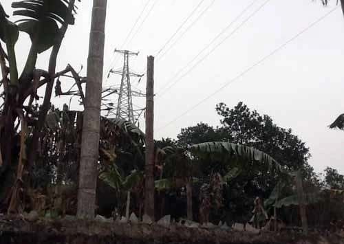 Hiện trường nơi anh Vinh bị điện cao thế giật.