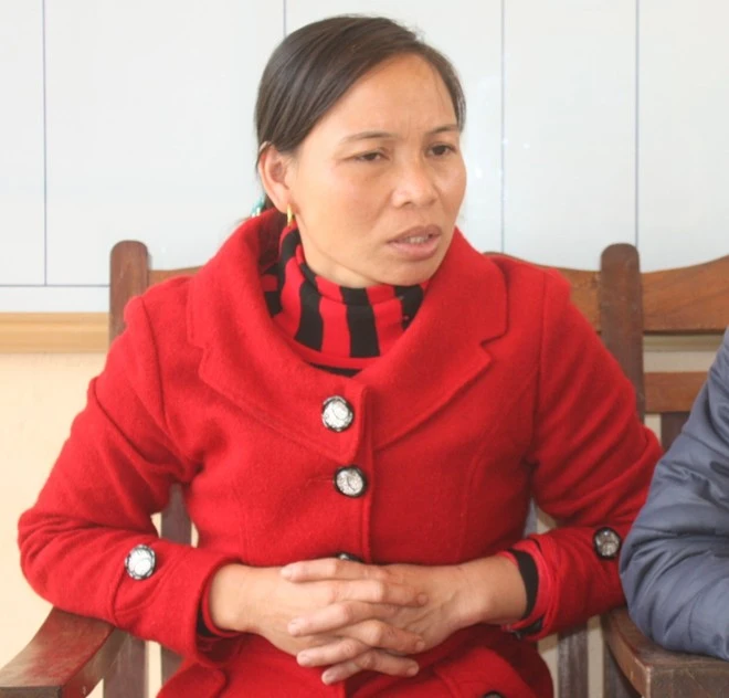 Lê Thị Thanh tại cơ quan điều tra.