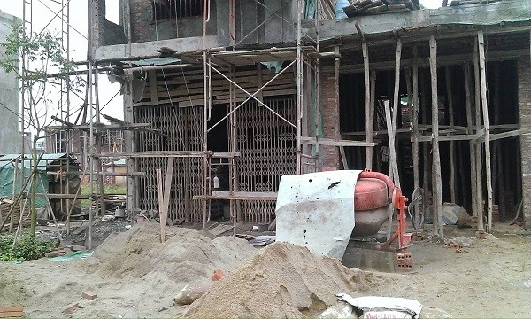 Công trình xây dựng nơi nảy ra án mạng.