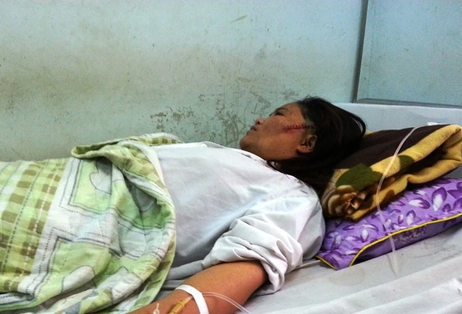 Chị Tâm đang điều trị tại bệnh viện.