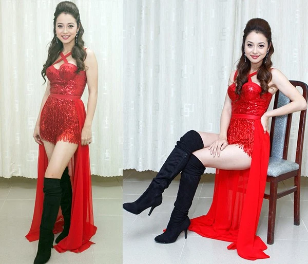 Đã có kinh nghiệm làm MC từ nhiều chương trình lớn nhưng Jennifer Phạm vẫn mắc lỗi tiết chế sexy cho trang phục. Trong một liveshow của Chinh phục đỉnh cao dành cho thể loại nhạc opera cổ điển, người đẹp mang tới bộ váy ngắn vạt dài kèm theo boots cao cổ vốn dành cho những sân khấu sôi động sẽ thích hợp hơn.