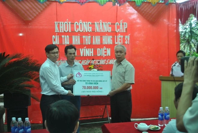 Dự kiến trong năm 2014, nhà tưởng niệm anh hùng Tô Vĩnh Diện sẽ hoàn thành.