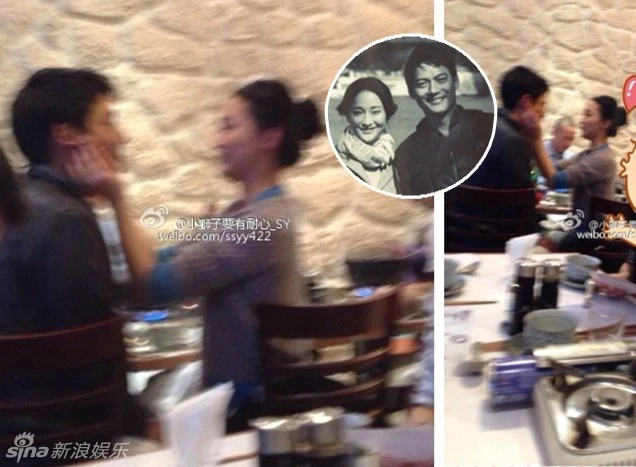 Châu Tấn và bạn trai thân mật ở nhà hàng. Nhập mô tả cho ảnh