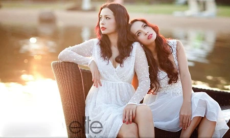 Cặp người mẫu Thúy Hằng - Thúy Hạnh