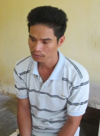 Đối tượng Kiệt tại cơ quan công an